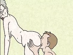 La morena Aidra Fox chupando dos deliciosas flacas xxx pollas